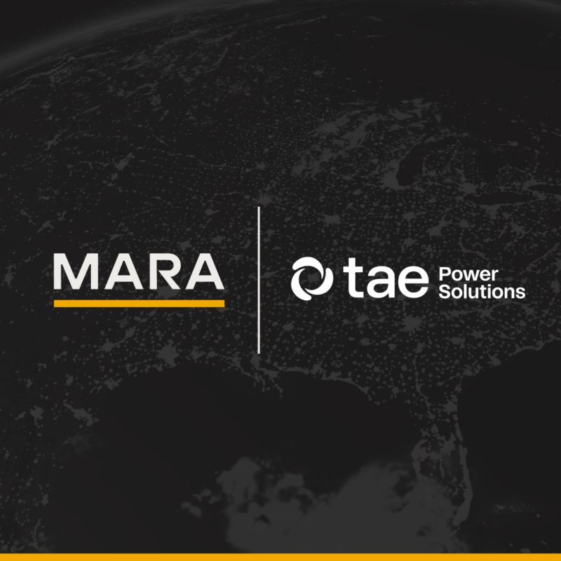 Picture of Hyper-responsive load management system for hyperscalers: MARA and TAE Power Solutions partner for first-of-its-kind grid efficiency platform
